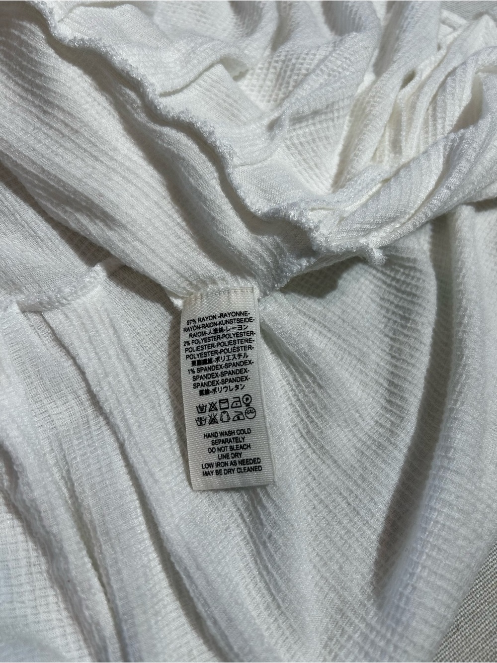 Free People Your Girl Flounce Hem Henley Tunic Top White Size Small - Picture 7 of 11